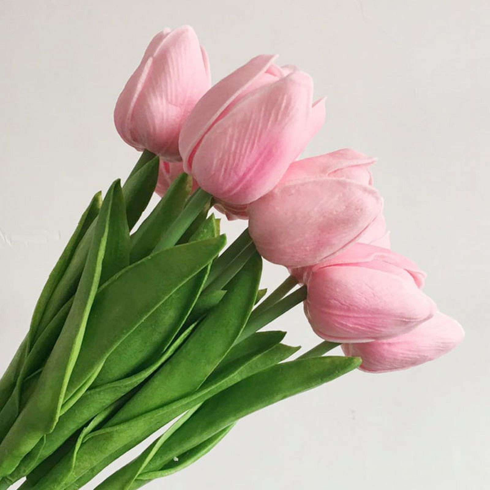 Artificial Tulips Real Touch Fake Flowers Artificial Tulips Flowers  Arrangement Bouquet for Home Room Office Wedding Party(5/10pcs) 